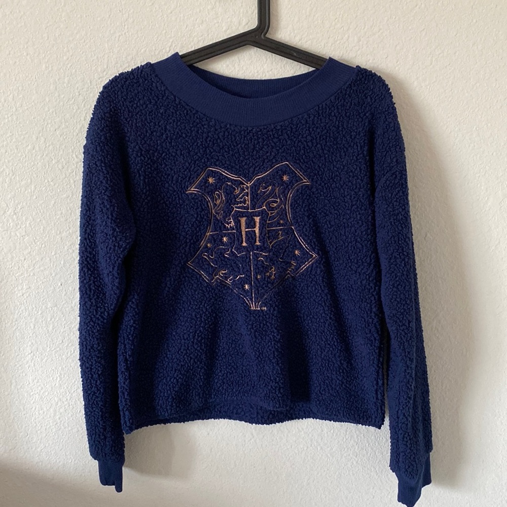 Dark blue Harry Potter long sleeved sleepwear sweater.